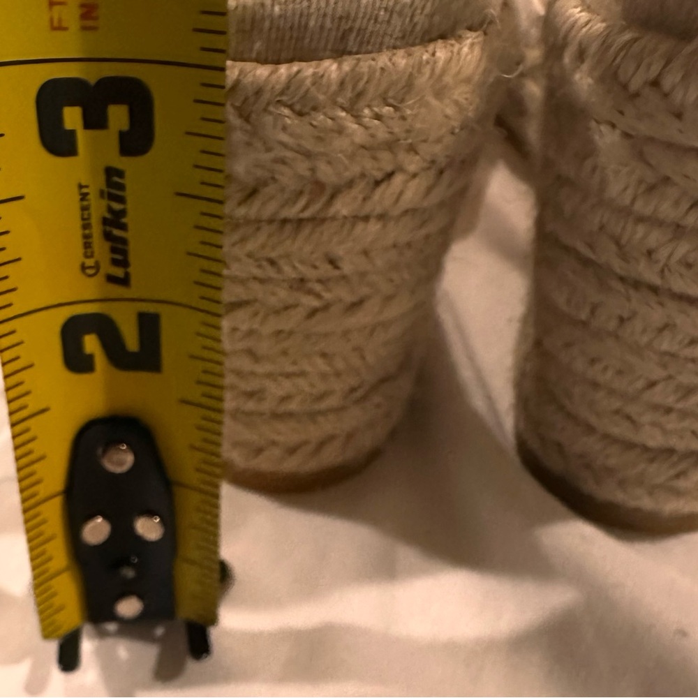 New Womens Cole Haan Cloudfeel Espadrille Wedge II White Linen Heels Size 7.5 B - Picture 9 of 12